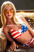 158cm Sex Doll Skiny Blonde American Bikini Lady Standing Realistic Breast Adult Sex Doll invented by automaticwoman